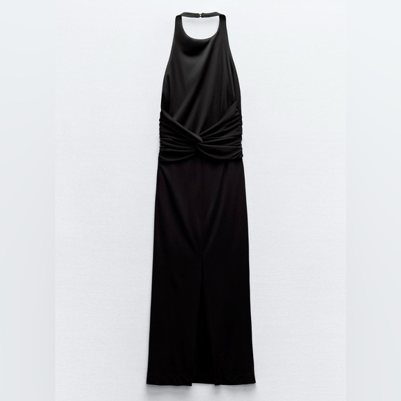 ZARA OPEN BACK HALTER DRESS SIZE L - Picture 6 of 14